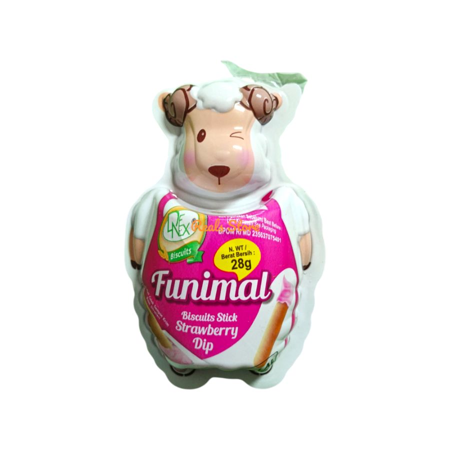 Denex Funimal Stick Strawberry Dip 28gr
