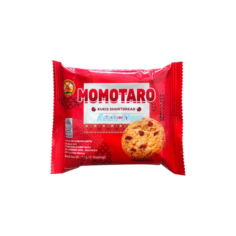 Momotaro Kukis Shortbread Cranberry 32gr