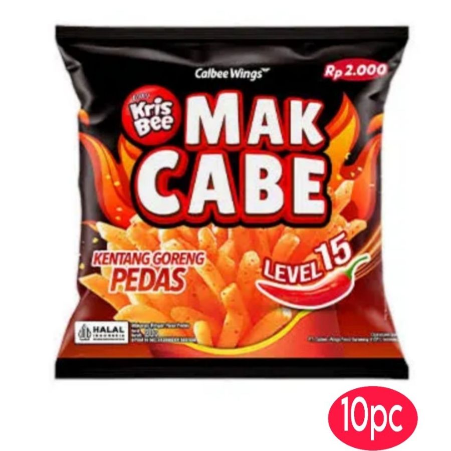KrisBee Mak Cabe Kentang Goreng Pedas Level 15 20gr
