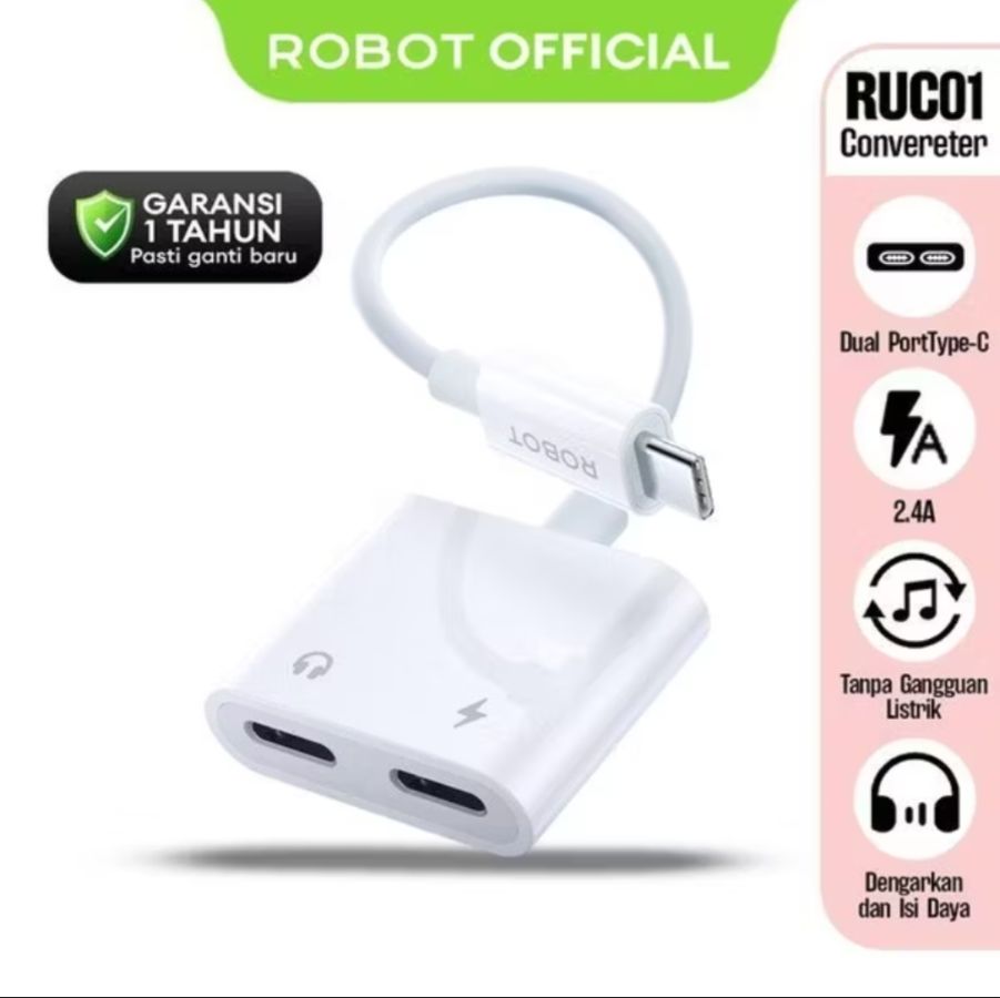 ADAPTER ROBOT TYPE C TO C + TYPE C ADAPTER RUC01