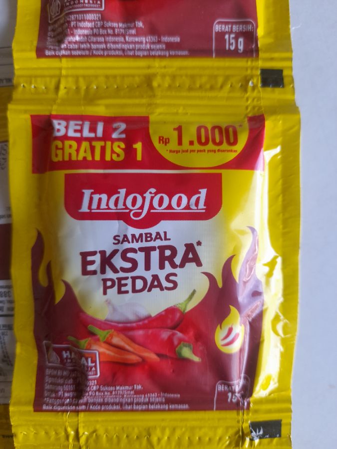 Indofood Extra pedas Sachet