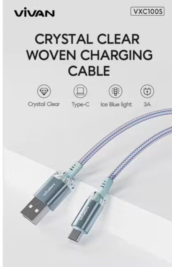 KABEL DATA TYPE C VIVAN VXC100S