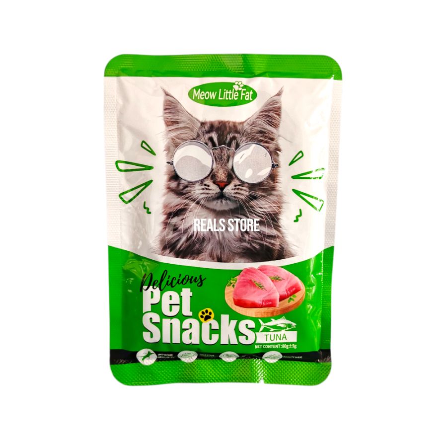 Meow Little Fat Delicious Pet Snacks Tuna 85gr