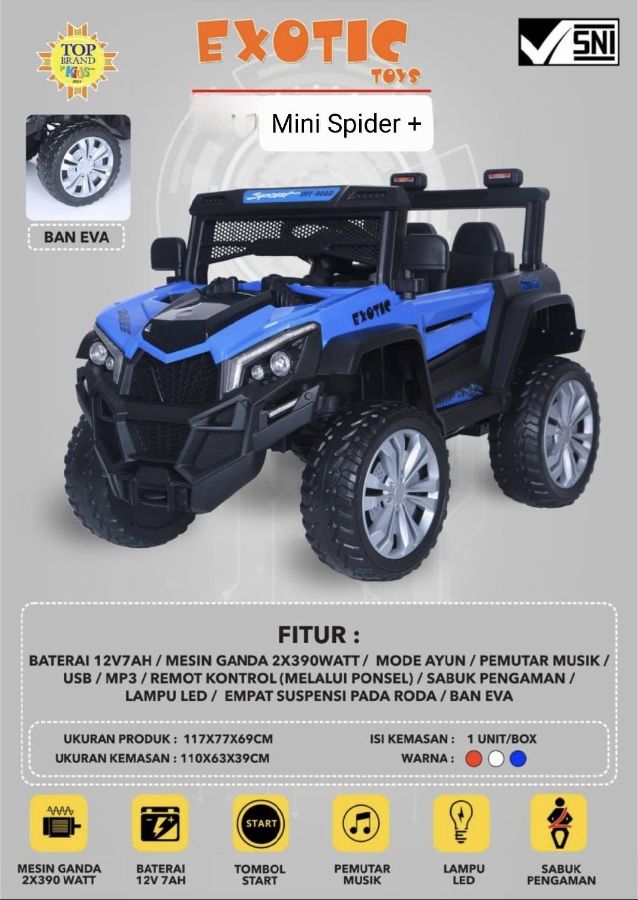 Jeep Mini Spider  Ban Karet CEJP 7740+ Remote