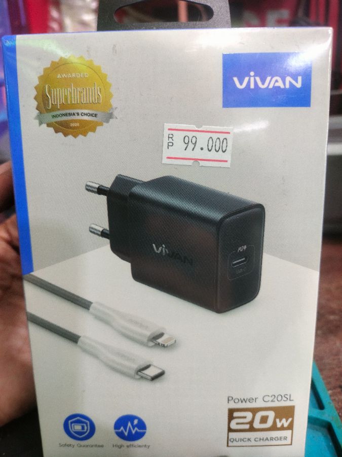 CHARGER FULL SET VIVAN C TO LIGHTNING POWER C20SL