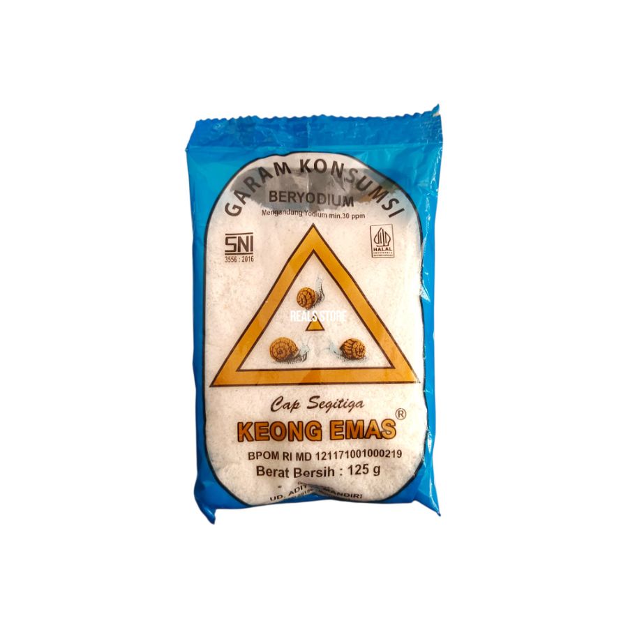 Garam Cap Segitiga Keong Mas 125gr
