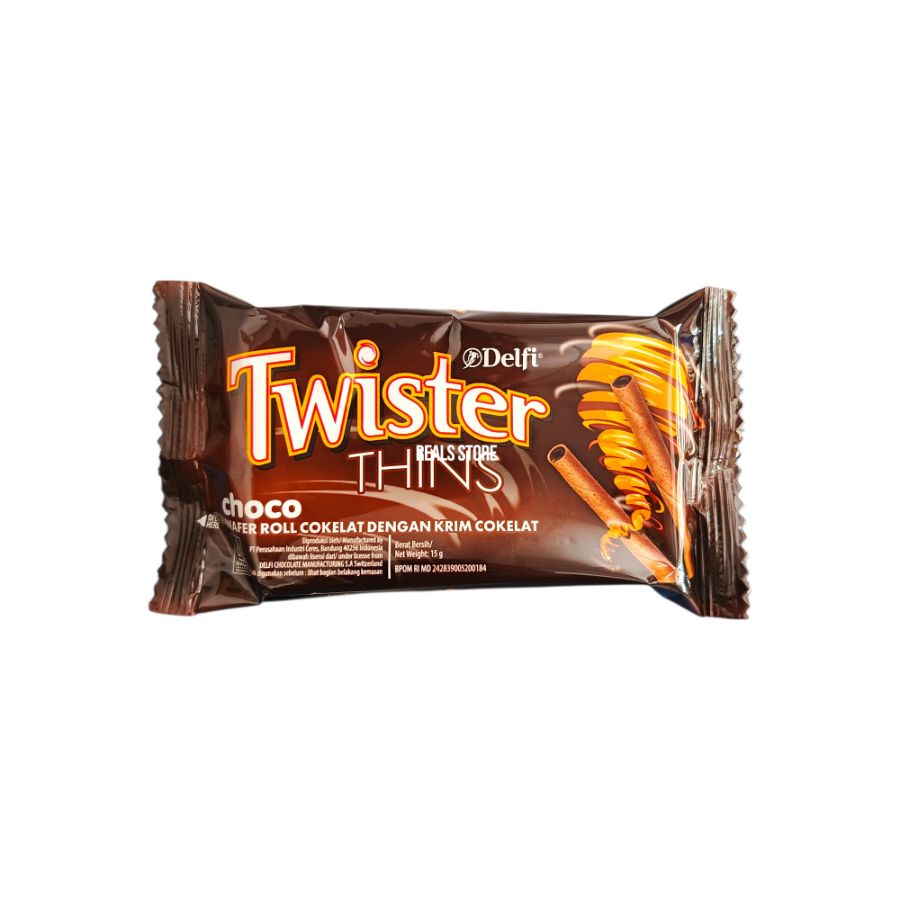 Delfi Twister Thins Choco 15gr