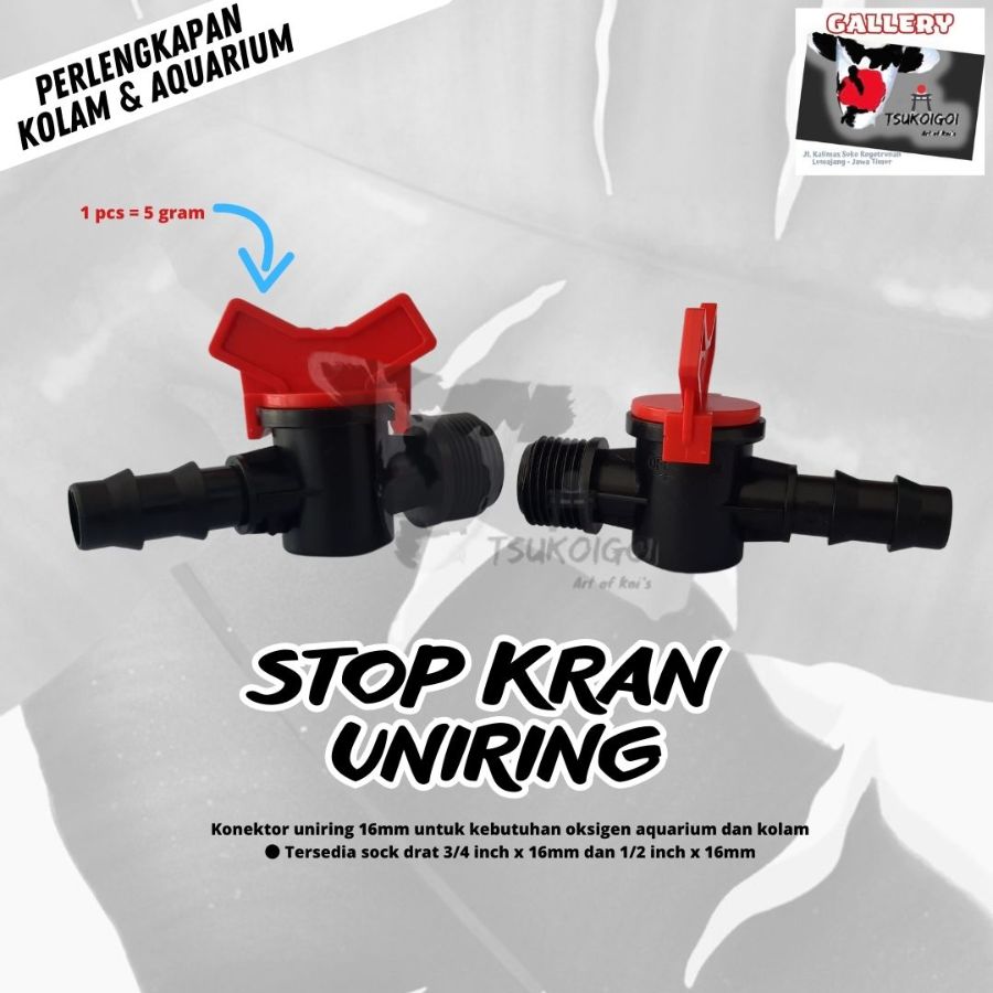 Stop Kran Uniring Drat 3/4 inch