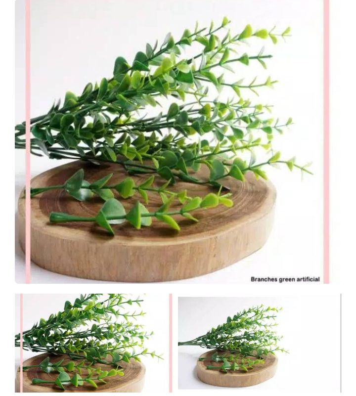 (2pcs) daun Branches green artificial 