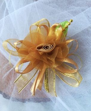 (B1) aplikasi bunga hias mawar organza bunga jadi hiasan hantaran 