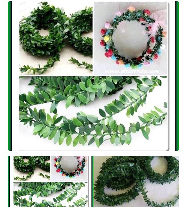 (satu YARD) aplikasi daun kawat flowrcrown meteran