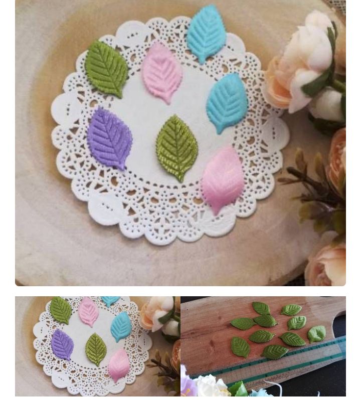 25pcs aplikasi daun bergerigi 2cm