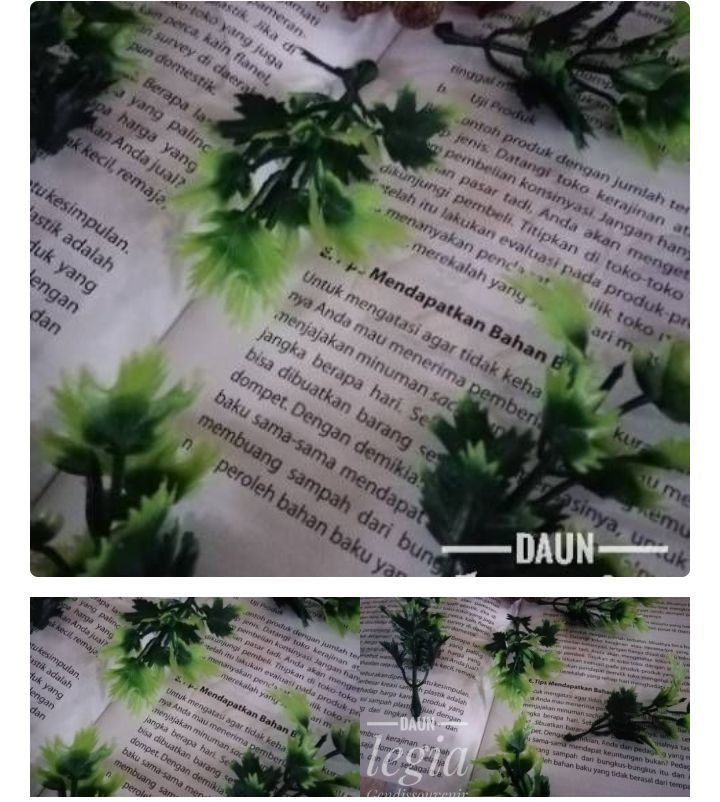 5pcs daun legia artificial 