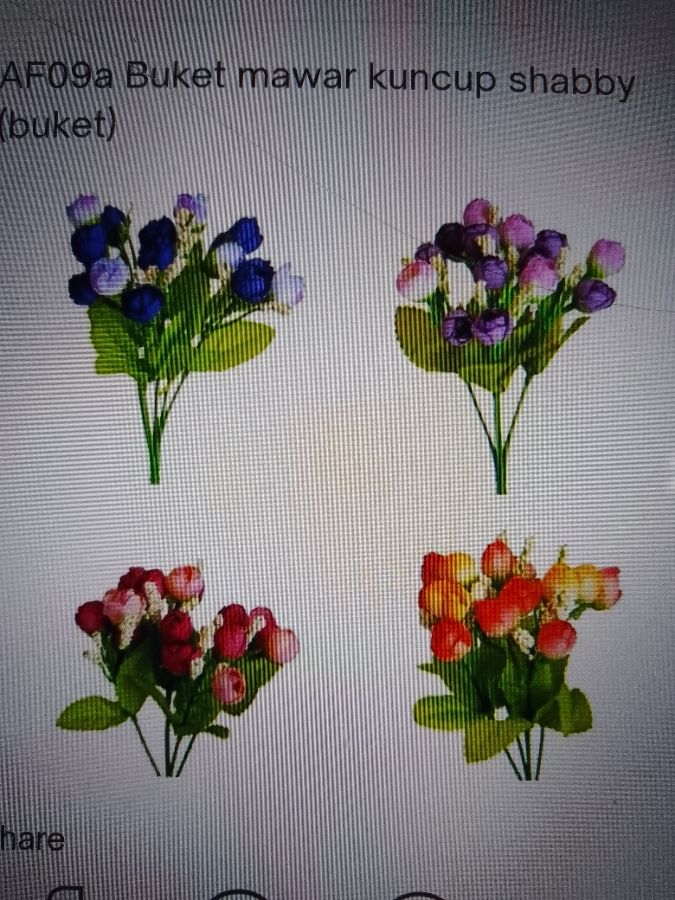 AF09a Buket mawar kuncup shabby 
