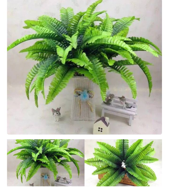 AL01 artificial tanaman daun pakis fern leaf hiasan meja 
