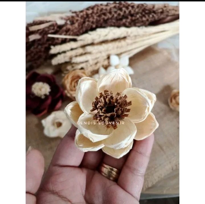 Bunga klobot jagung teratai 6-8 cm