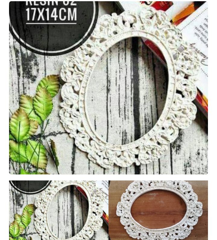 Frame resin oval ukir besar 