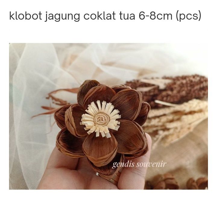 klobot jagung coklat tua 6-8cm