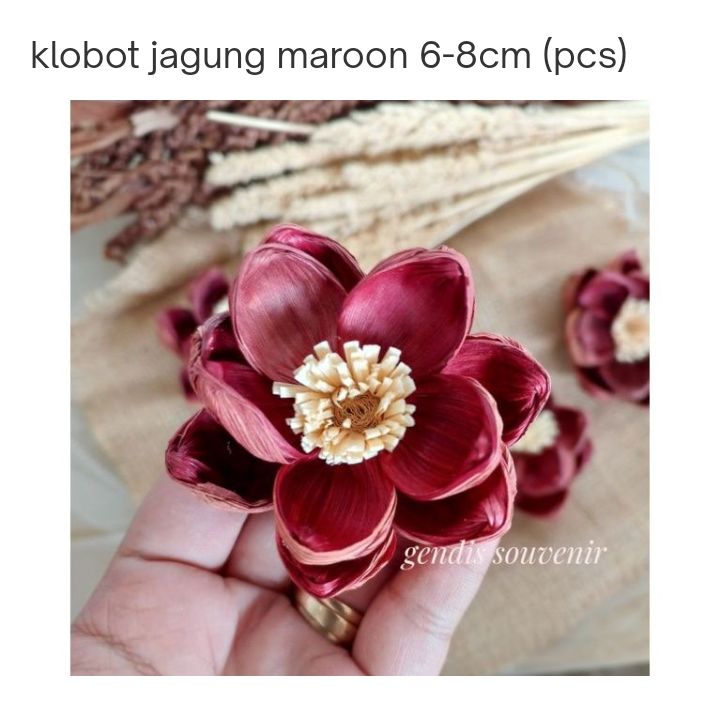 klobot jagung maroon 6-8cm