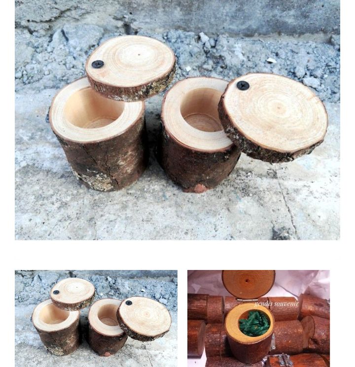 Wooden ringbear log belum dihias 