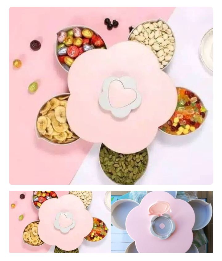 Toples plastik bunga putar