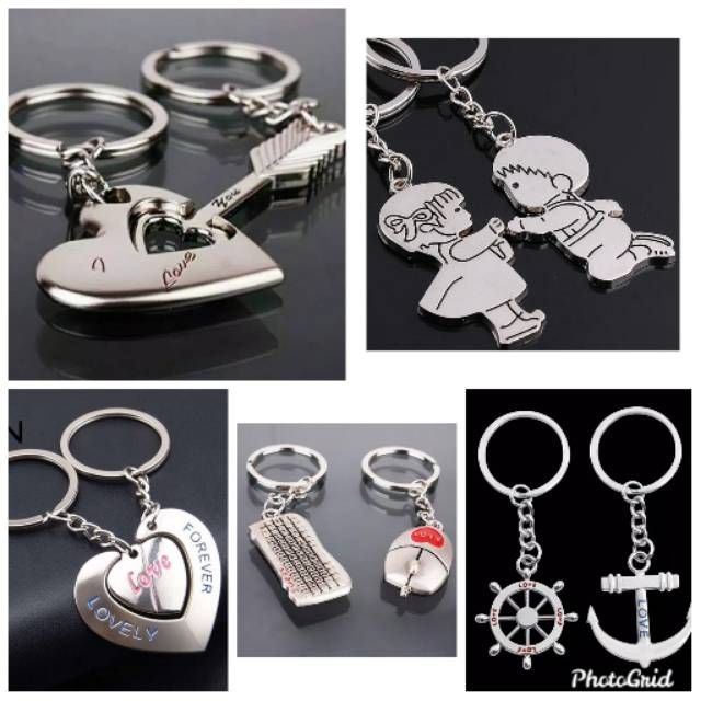 Gantungan kunci couple stainless steel