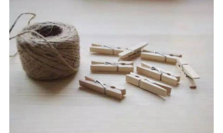 Wooden clip jepitan foto home decor 3,5 cm mi polos (tidak termasuk tali)