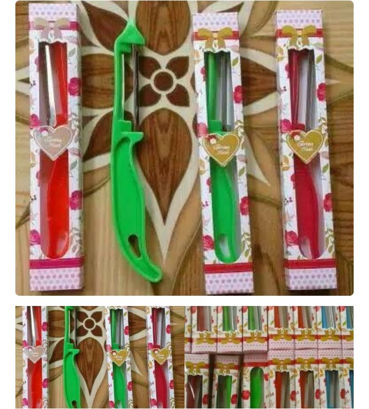  100pcs souvenir peeler/pisau pengupas buah/souvenir pisau buah kecil kemasan box mika