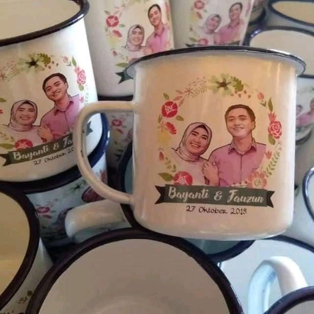 GS 60pcs souvenir cangkir enamel custom 