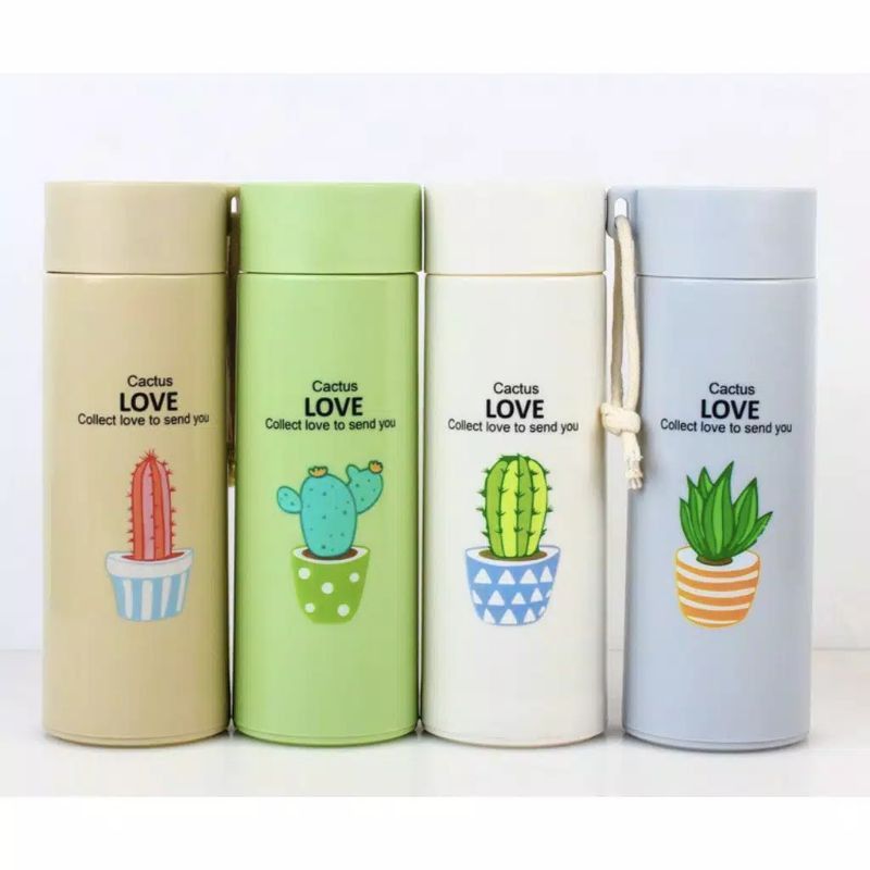 Kaktus botol minum kaca tali