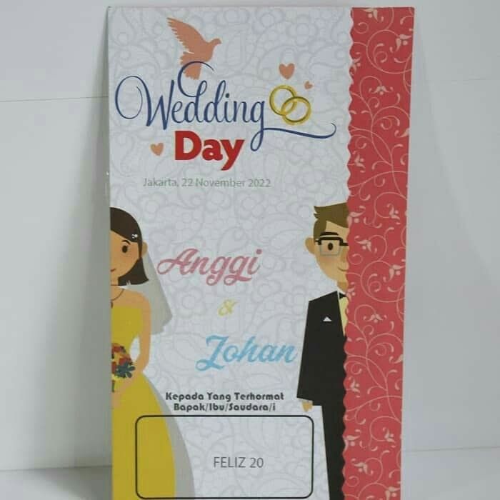 100pcs undangan feliz20