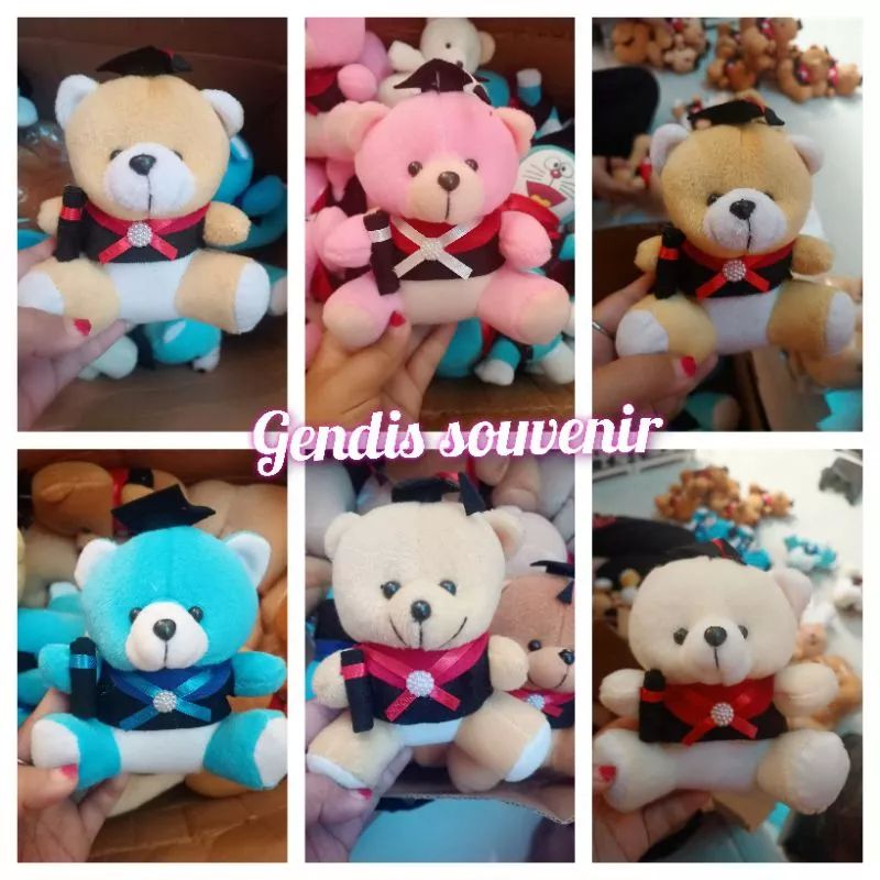 Boneka Wisuda Teddy bear 15cm