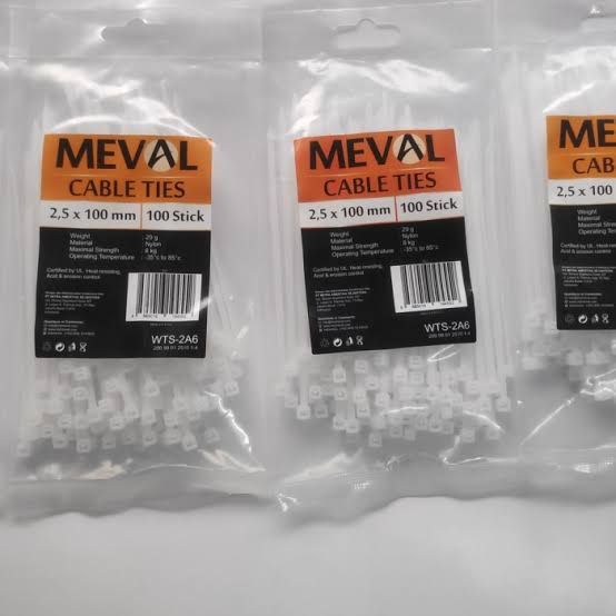 Meval- Kabel Ties 2.5 X 100 Mm