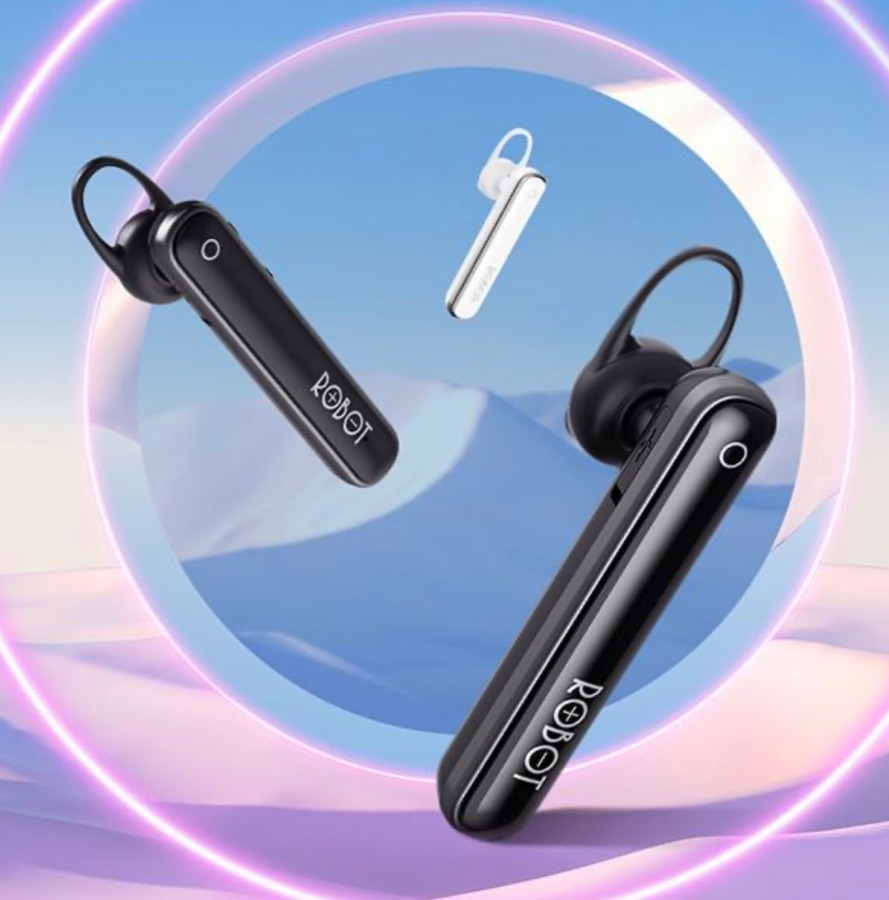 HEADSET BLUETHOOT ROBOT SINGEL TALK10 HITAM