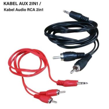 KABEL AUX 2 IN 1 YG BIASA