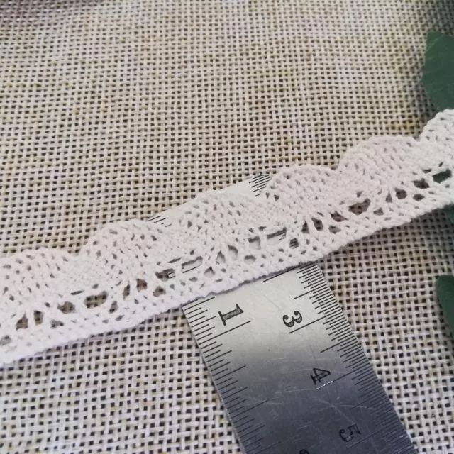 PerYard (90cm) renda rajut blaco Natural - RB2 Bulat (1,8cm)