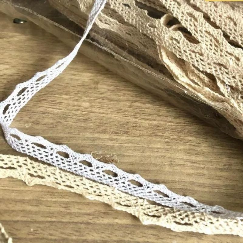 PerYard (90cm) renda rajut blaco Natural - RB1 white (1cm)