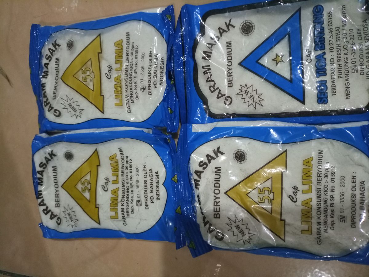 Garam Masak Beryodium cap Lima Lima / Segitiga Bintang