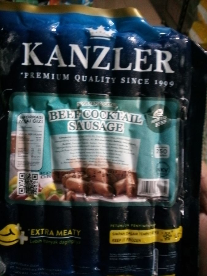 Kanzler Sosis Sapi Beef Cocktail Sausage