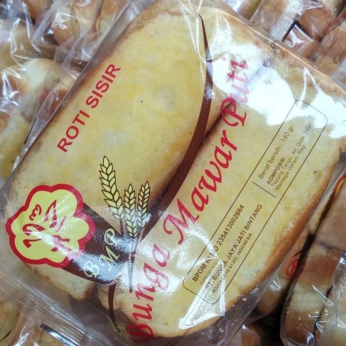 FRESH ROTI SISIR LEZAT BUNGA MAWAR PUTI - ROTI
