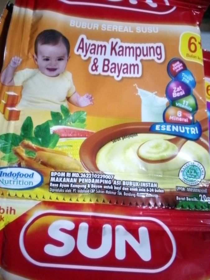 Sun Bubur Sereal Susu Ayam Kampung & Bayam