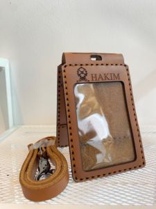 ID kalung Hakim (Double) warna coklat PREMIUM