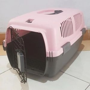 Pet Cargo Kandang Kucing Traveling ( Pink Abu )