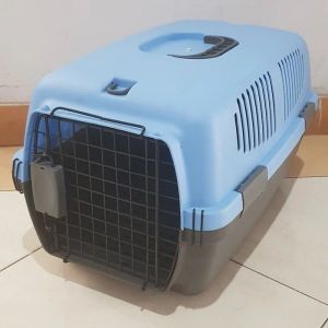 Pet Cargo Kandang Kucing Traveling ( Biru Abu )
