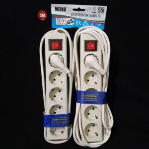 STOP KONTAK KABEL 5L 1.5M MEIKO