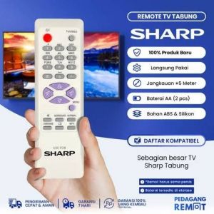 REMOT TV TABUNG SHARP PUTIH