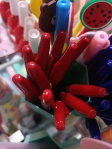 Bolpoin snowman merah