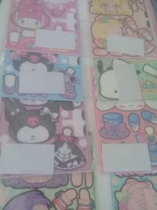 Stiker paper doll sanrio