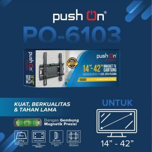 BRACKET TV LED 14-42 PO-6103 PUSH ON