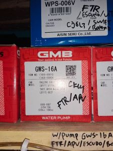 WATER PUMP FTR/APV/ESCUDO/BALENO/VITARA/SWIFT WPS-006V (GWS-16A)